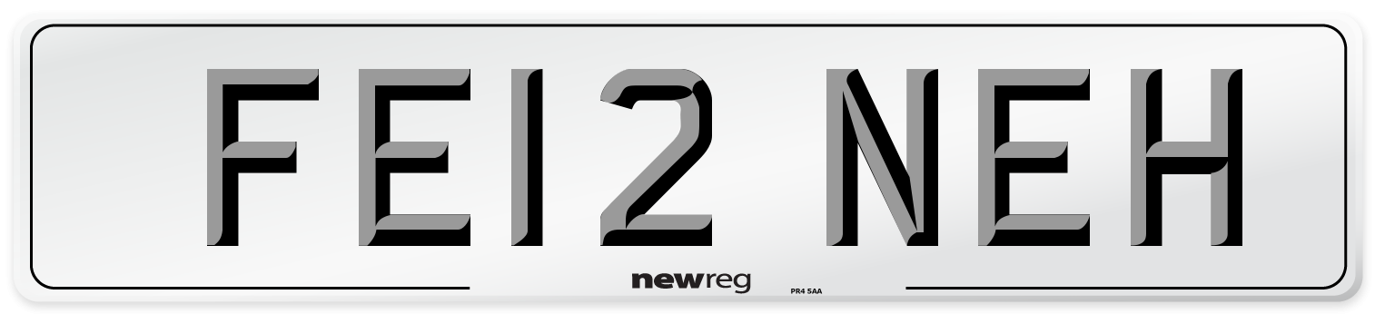 FE12 NEH Number Plate from New Reg